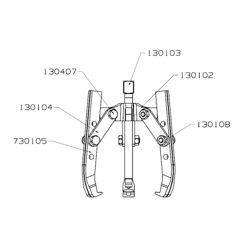 EXTRACTOR FORZA SERIE 7300T MECÁNICO DE 3 PATAS